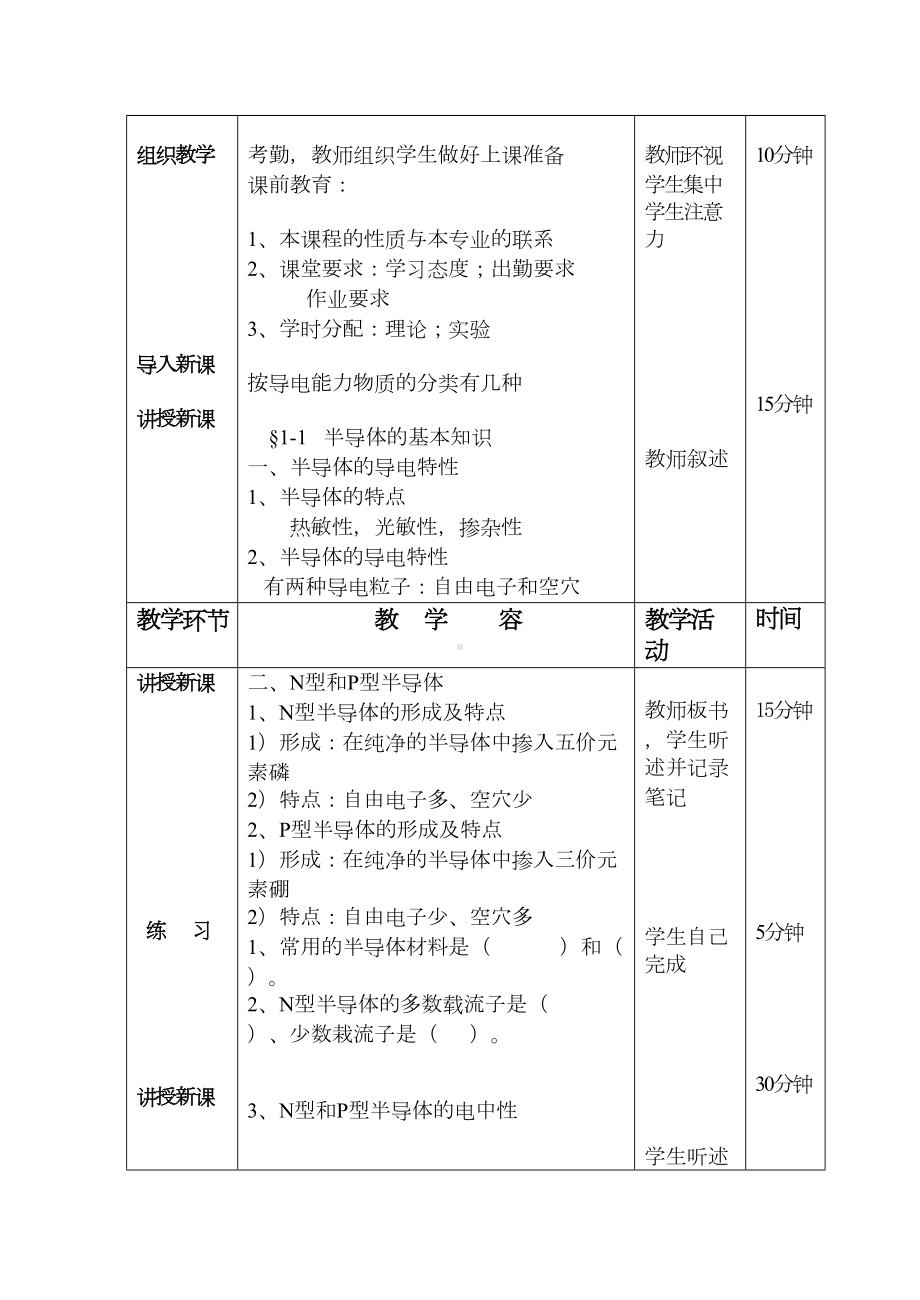 电子技术教案设计完整版(DOC 83页).doc_第2页