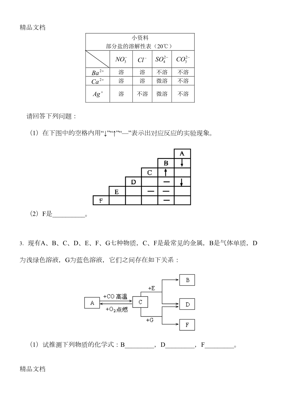 最新初中化学推断题经典习题附答案(DOC 41页).doc_第2页