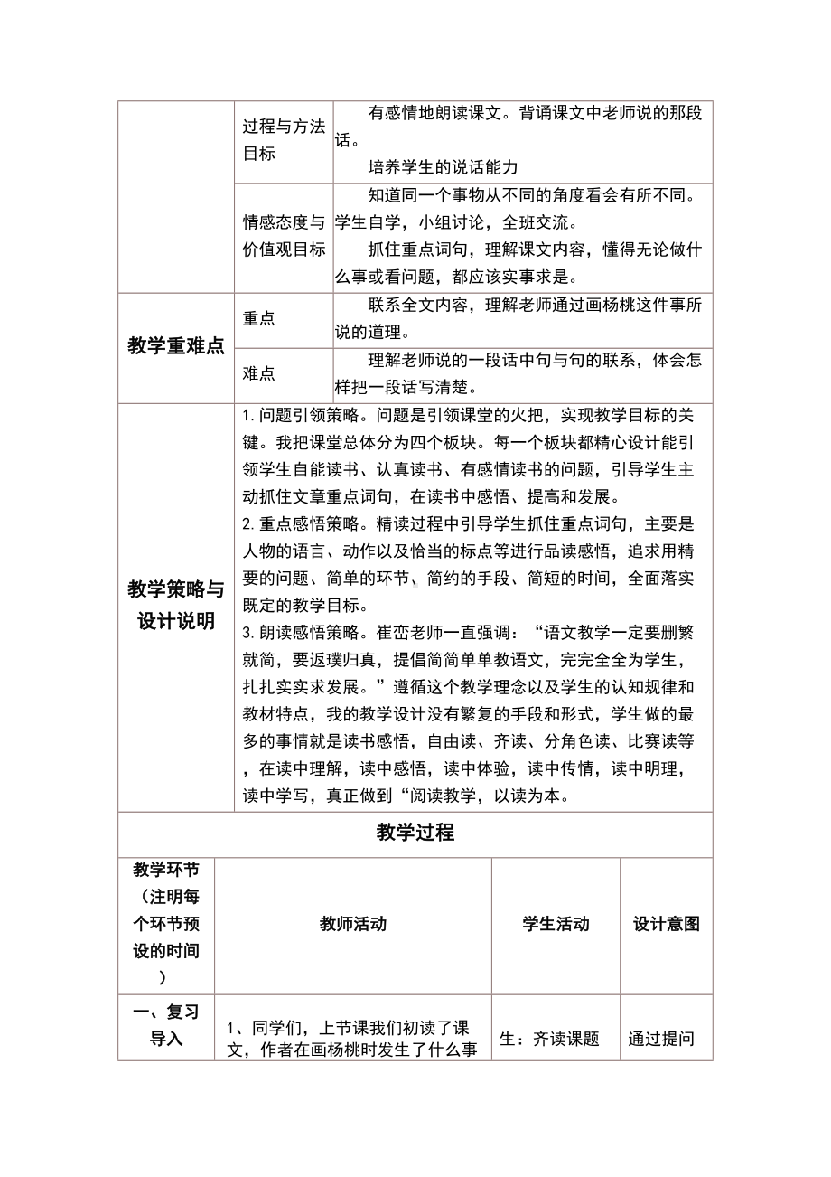 画杨桃教学设计与反思(DOC 8页).doc_第2页