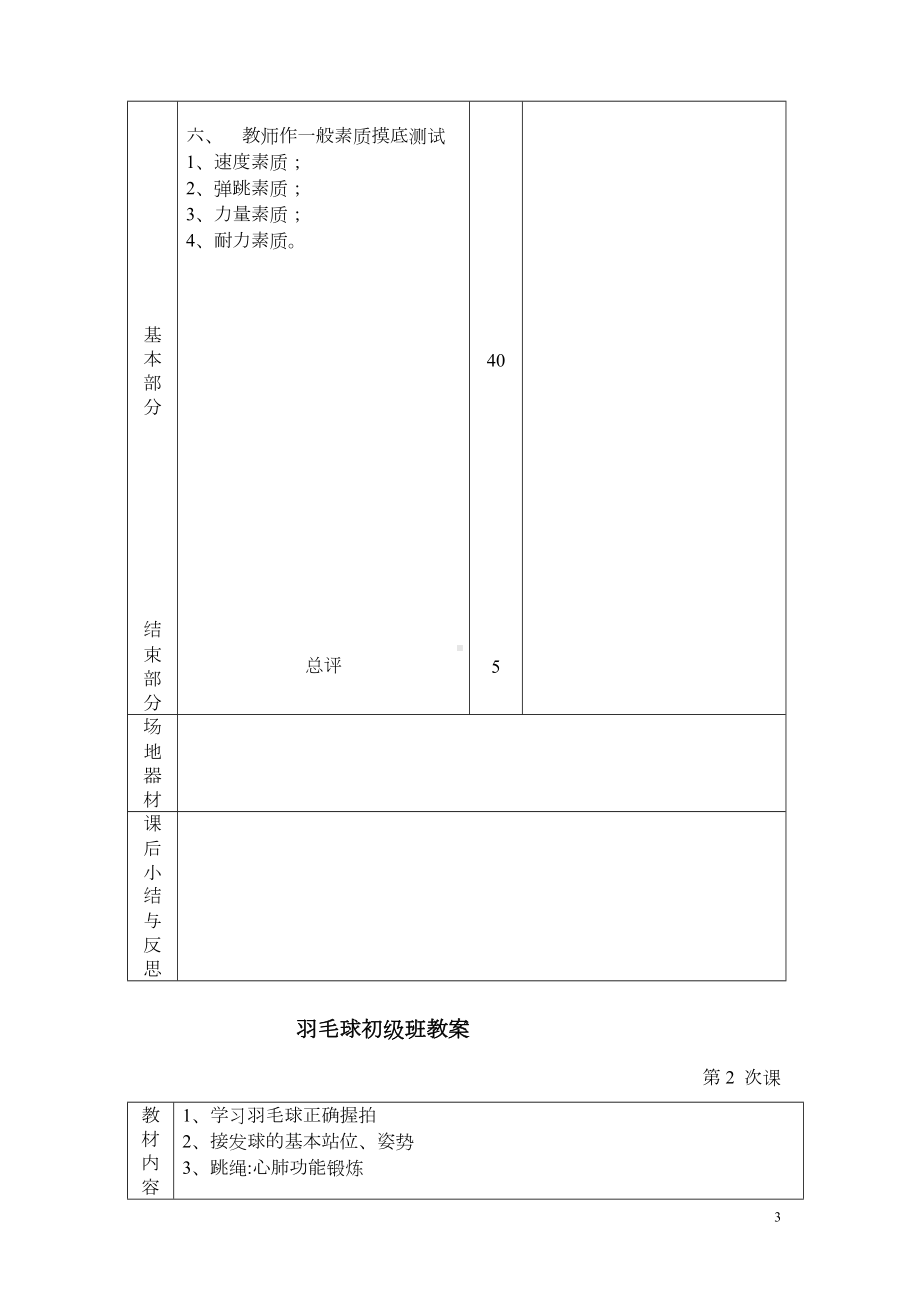 羽毛球初级班教案(DOC 46页).doc_第3页