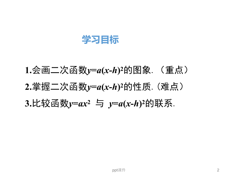 二次函数y=a(x-h)2的图像和性质-课件.ppt_第2页