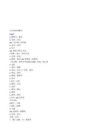 最新人教版新目标九年级英语单词默写表(全册)(DOC 14页).doc