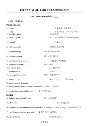 牛津译林九年级上学期英语知识点汇总(DOC 50页).doc