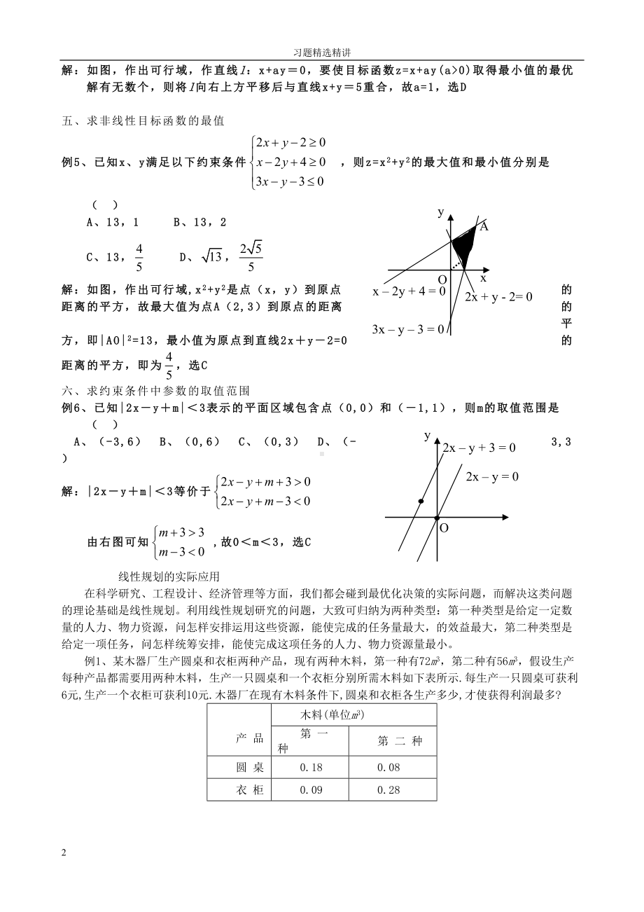 线性规划习题精选精讲(含答案)(DOC 10页).doc_第2页