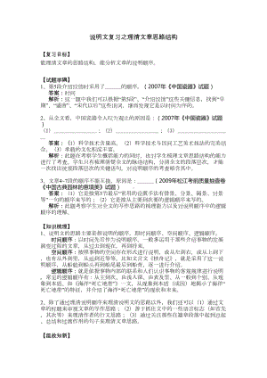 沪教版说明文初三专题复习资料专题复习之思路结构(DOC 6页).doc