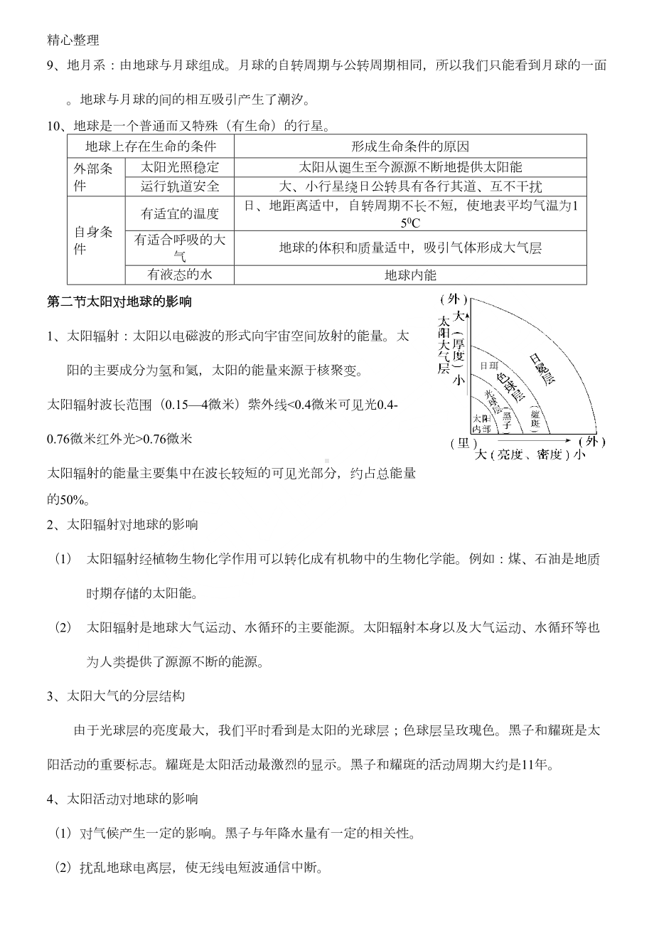 湘教版重点高中地理必修一知识点总结(DOC 12页).doc_第2页