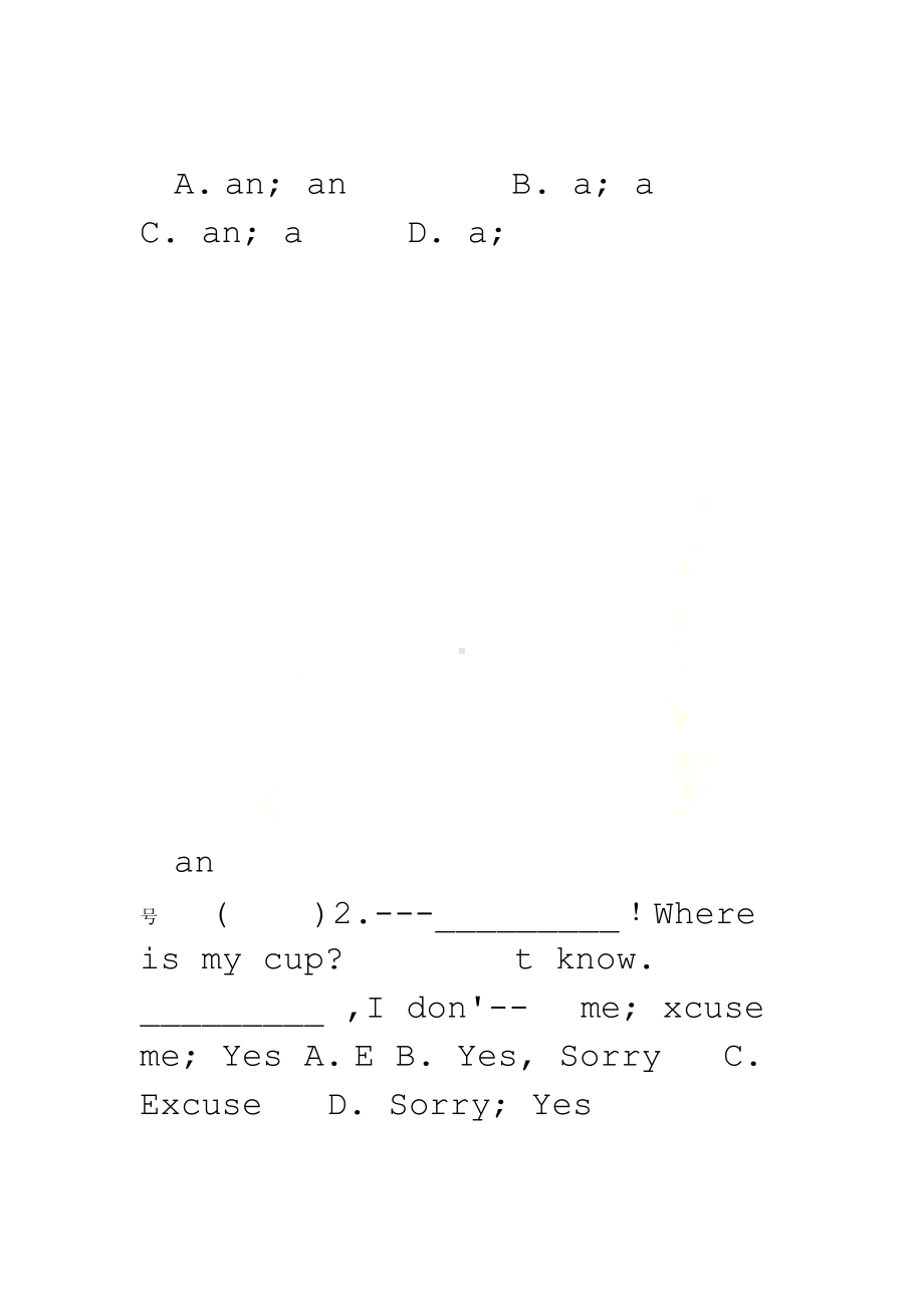 新目标七年级英语上册期末考试题及答案(DOC 53页).doc_第2页