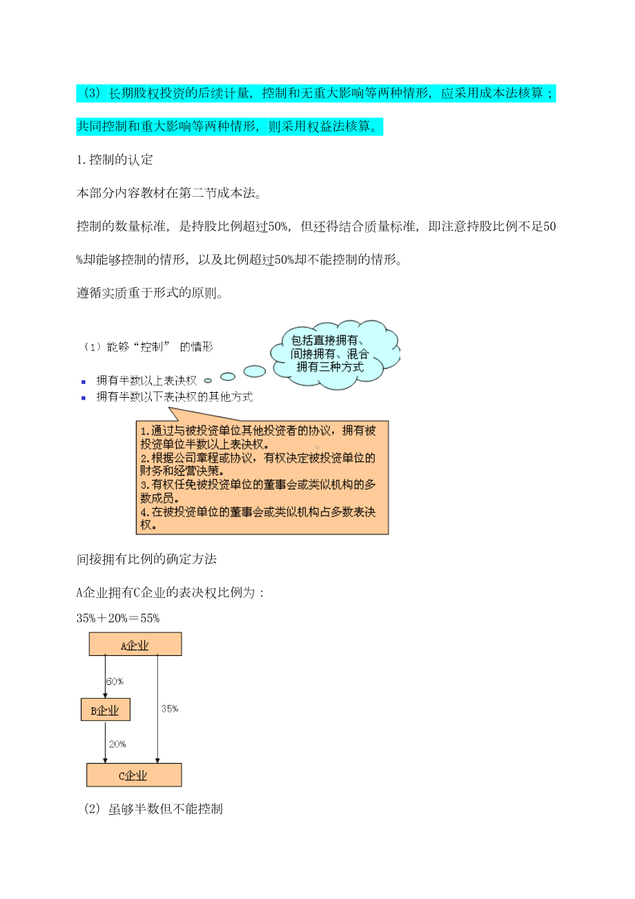 注册会计师会计长期股权投资复习资料(DOC 55页).doc_第3页