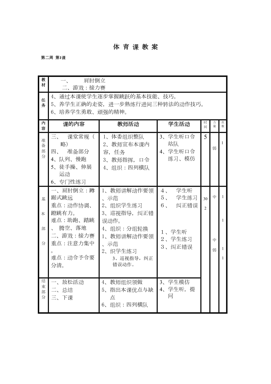 新课标小学体育六年级上册教案-全册(DOC 58页).doc_第3页