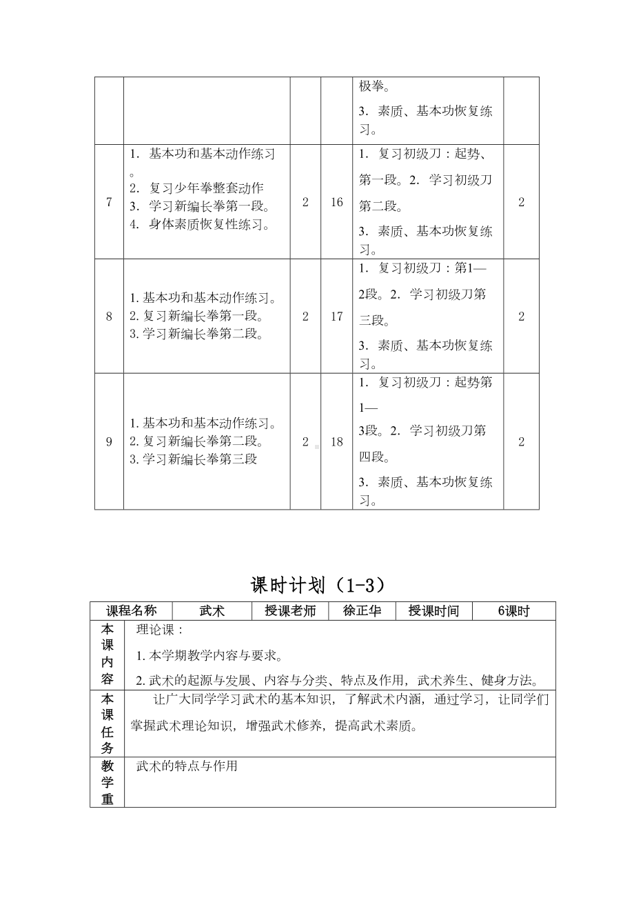 武术第一学期教学教案(DOC 64页).doc_第2页