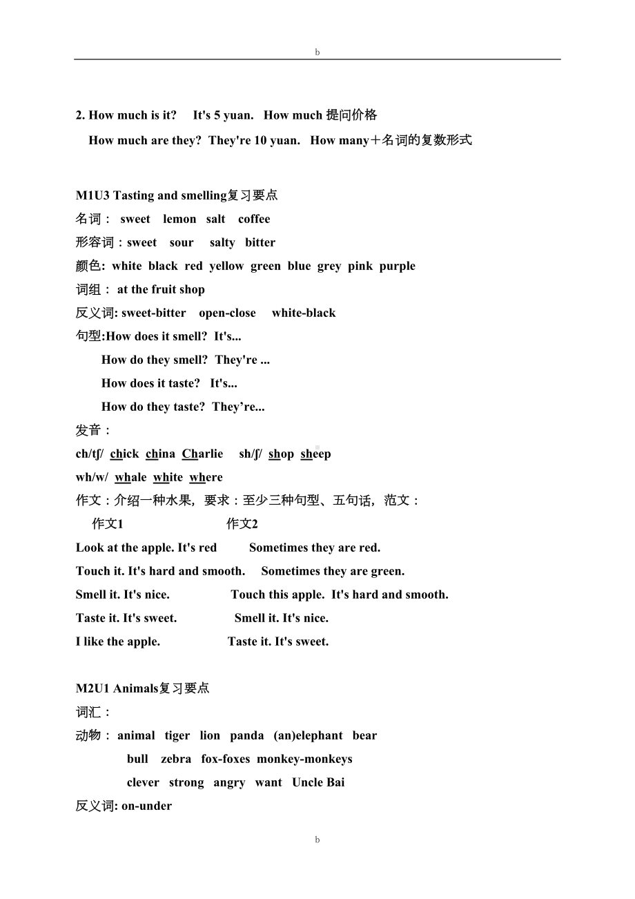 沪教版英语三年级下册期末复习资料(DOC 10页).docx_第3页