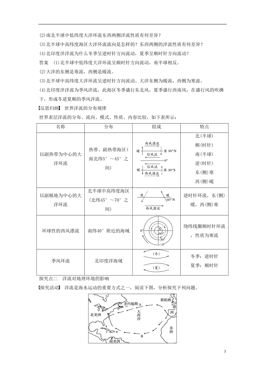 高中地理-第二单元-第三节-课时2-洋流及其地理意义导学案-鲁教版必修1(DOC 12页).doc_第3页