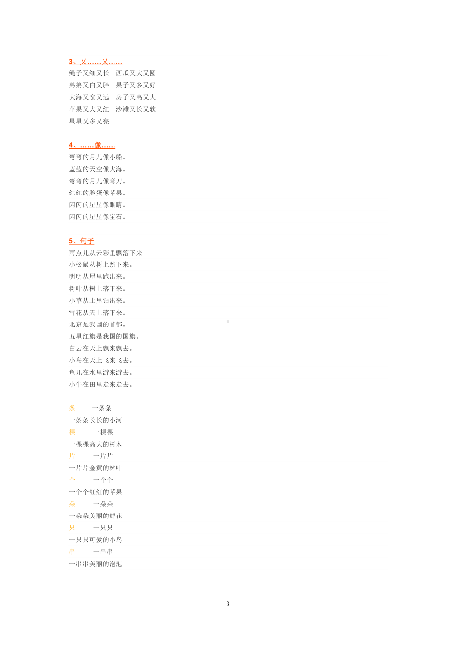 最新人教部编版一年级语文上册知识点合集(DOC 7页).doc_第3页