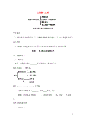 高中生物-专题二-微生物的培养与应用导学案新人教版1-(DOC 12页).doc