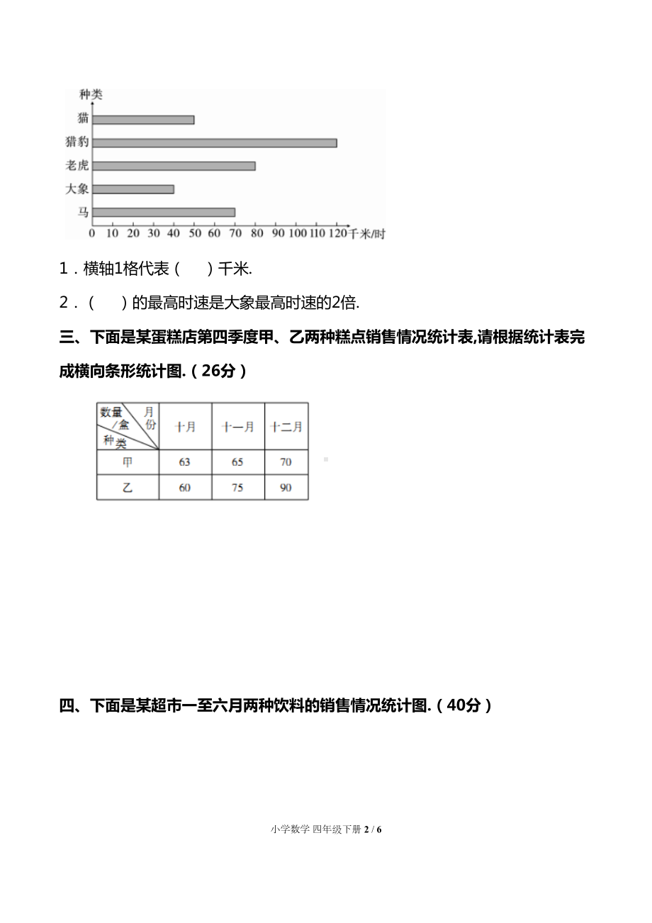 最新人教版四年级下册数学第八单元测试卷(DOC 6页).docx_第2页