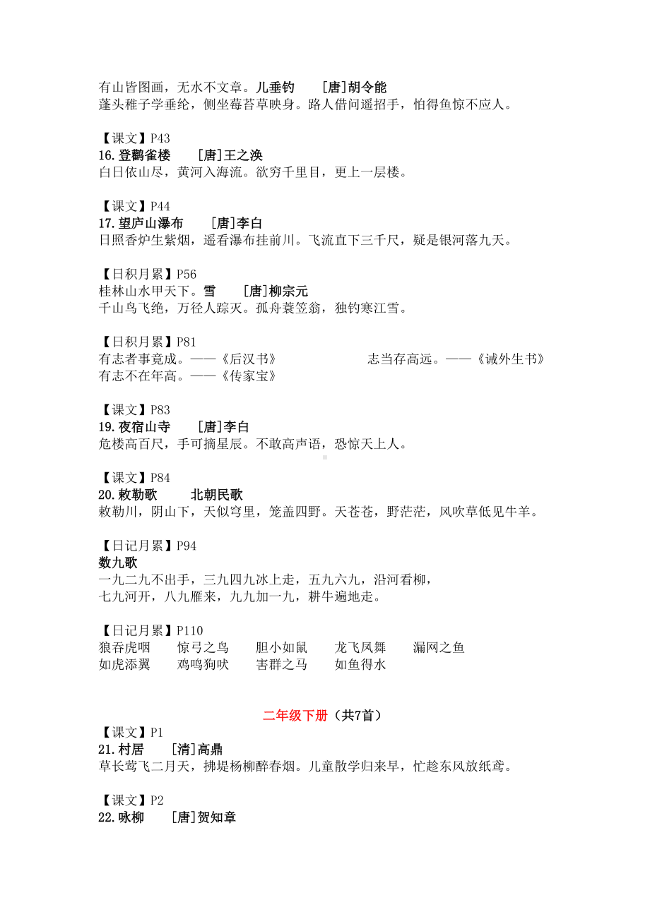 部编人教版小学语文教材古诗词汇总(DOC 17页).doc_第3页