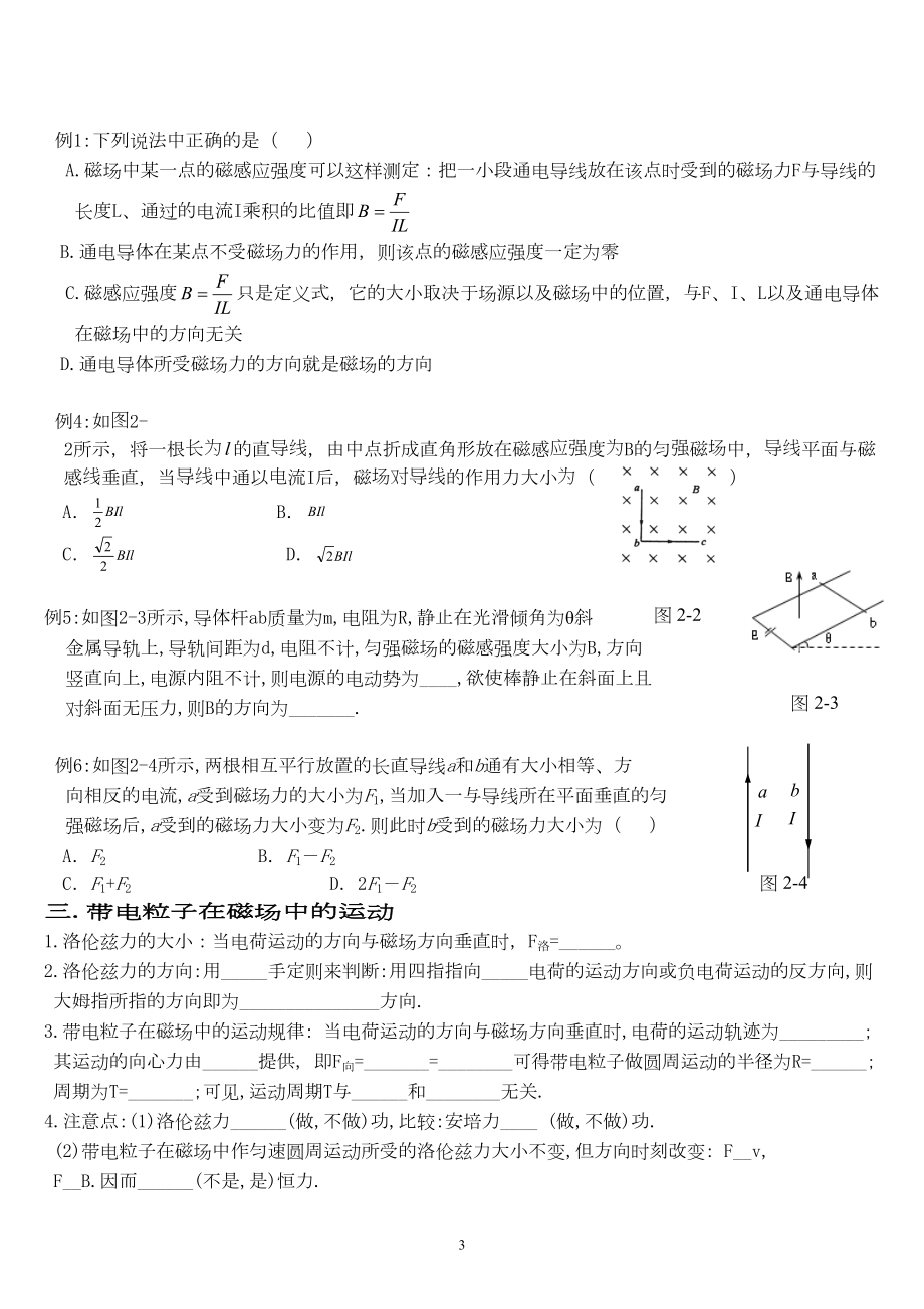 高中物理磁场复合场讲义DOC(DOC 24页).doc_第3页