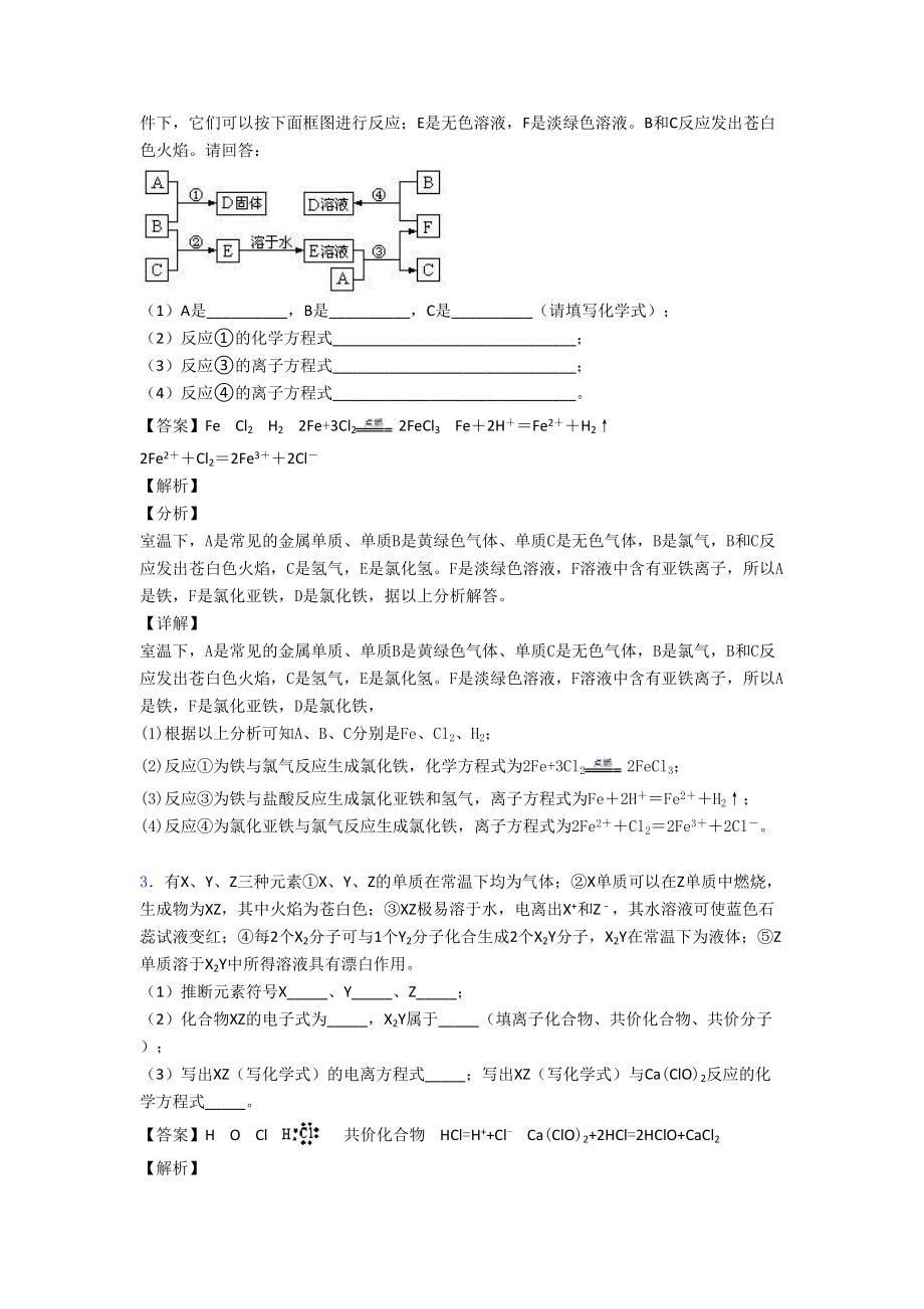 高考化学氯及其化合物综合练习题附答案(DOC 18页).doc_第2页