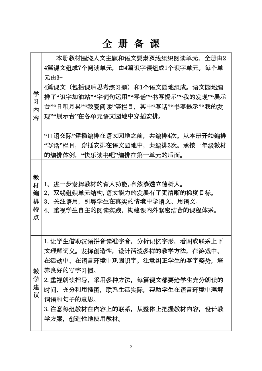 部编版二年级语文上册全册备课(DOC 4页).doc_第2页