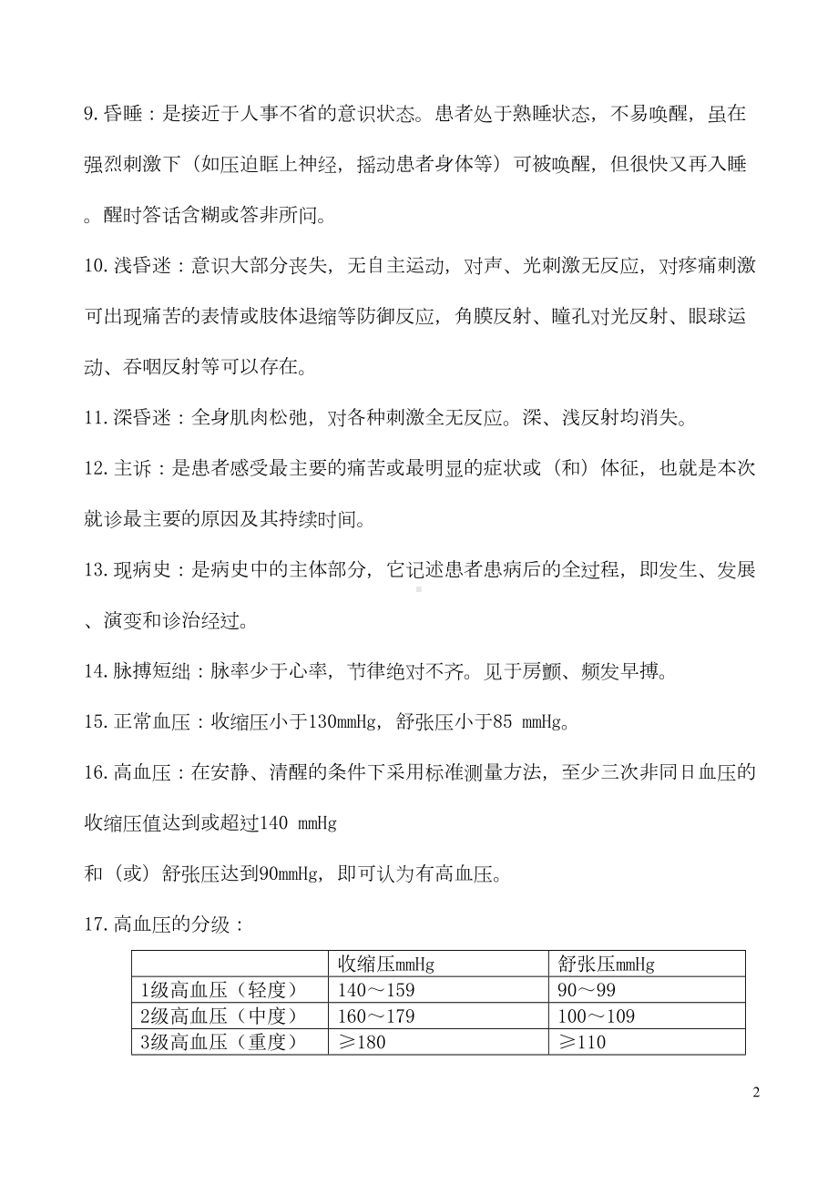 西医诊断学基础复习重点概要(DOC 11页).doc_第2页