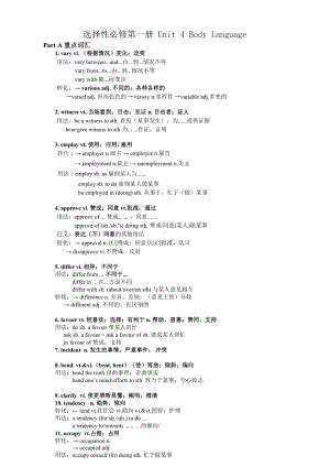 高一英语新人教选择性必修一-知识点盘点-Unit-4(DOC 6页).doc