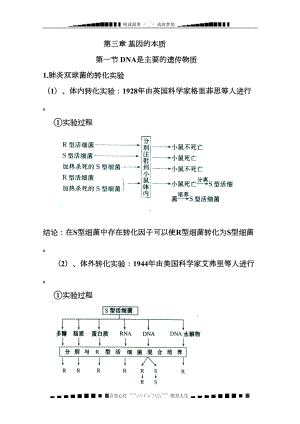 高三生物知识点总结：必修2-第3章-基因的本质(DOC 7页).doc