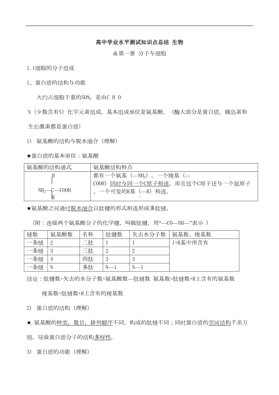 高中生物学考知识点实验总结(DOC 30页).doc_第1页