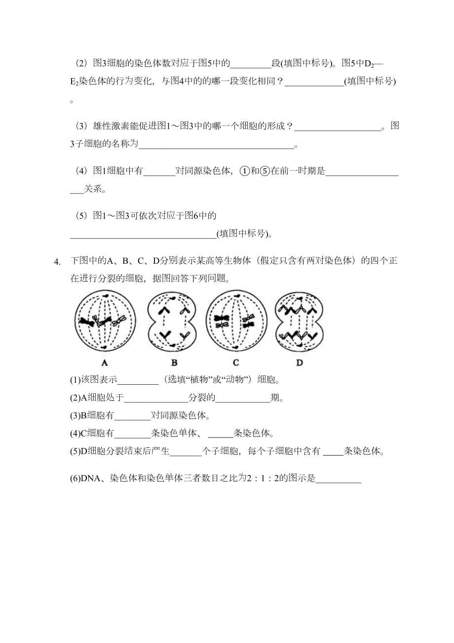 高中生物《减数分裂》练习题(含答案解析)(DOC 7页).docx_第3页