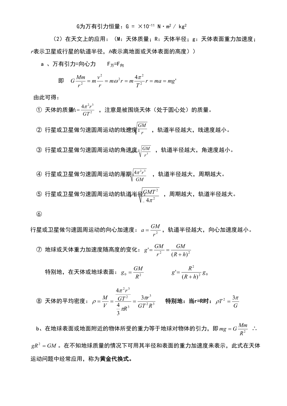 高中物理公式总结大全75031(DOC 13页).doc_第2页