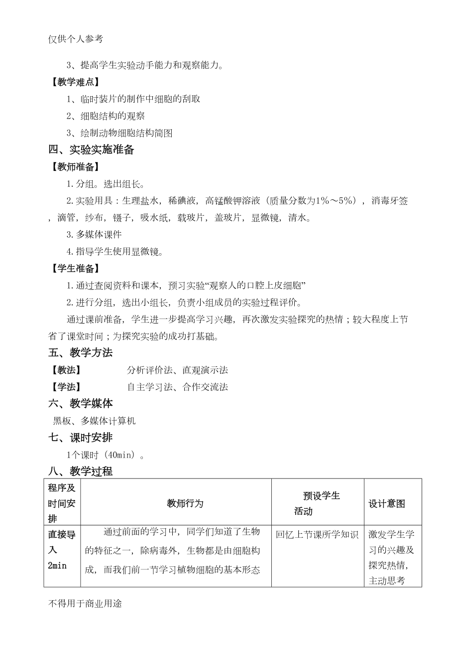 观察人的口腔上皮细胞的探究教学设计(DOC 16页).doc_第2页