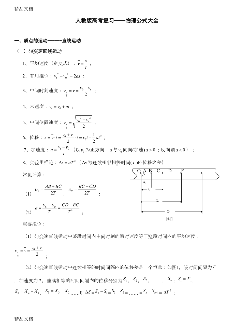 最新人教版高中物理公式详细大全(DOC 17页).doc_第1页