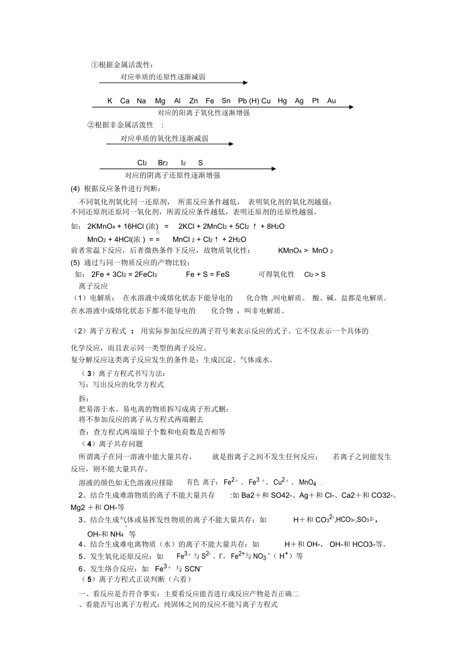 苏教版高中化学必修一知识点(全)(DOC 22页).docx_第2页