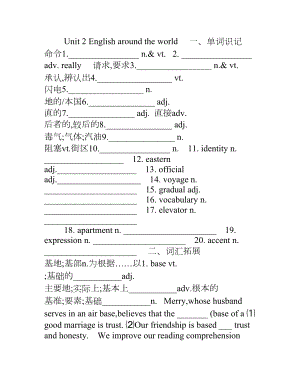 高中英语必修一Unit2知识点总结(DOC 8页).doc