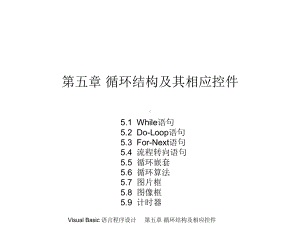 06 [水利水电VB教程] - ch5 循环结构及相应控件.ppt