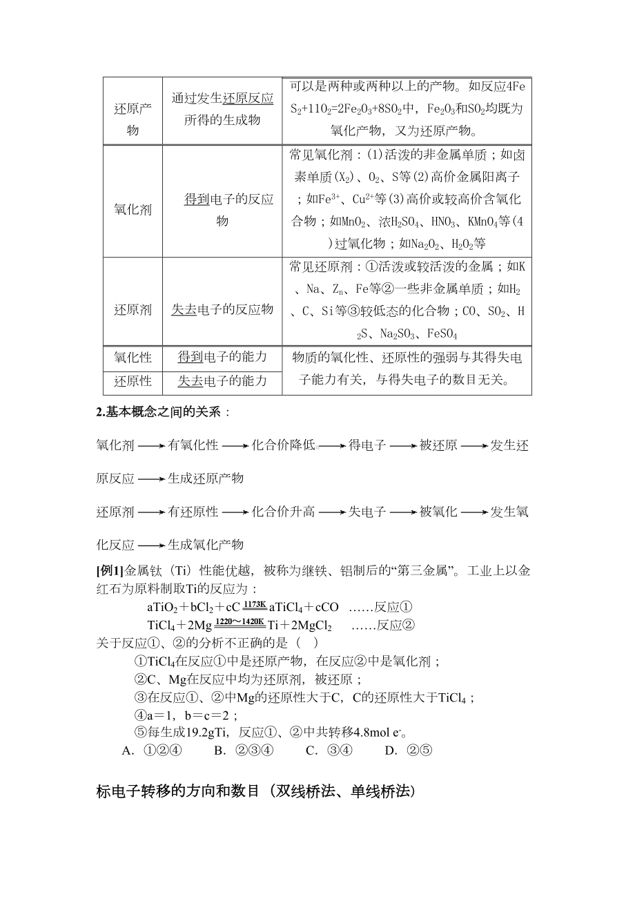 氧化还原反应知识点总结(DOC 11页).doc_第2页