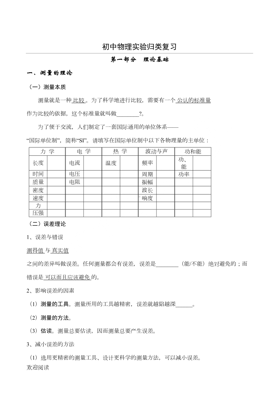 重点重点初中物理实验大全(DOC 58页).doc_第1页