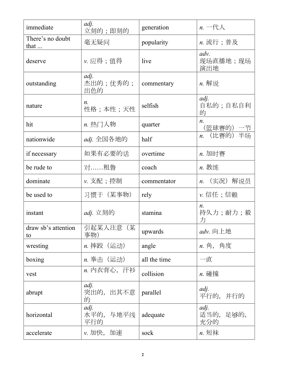 高中英语外研版单词表格(第七册)解析(DOC 17页).doc_第2页