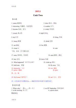 译林6AUnit2详细知识点和练习(DOC 12页).doc