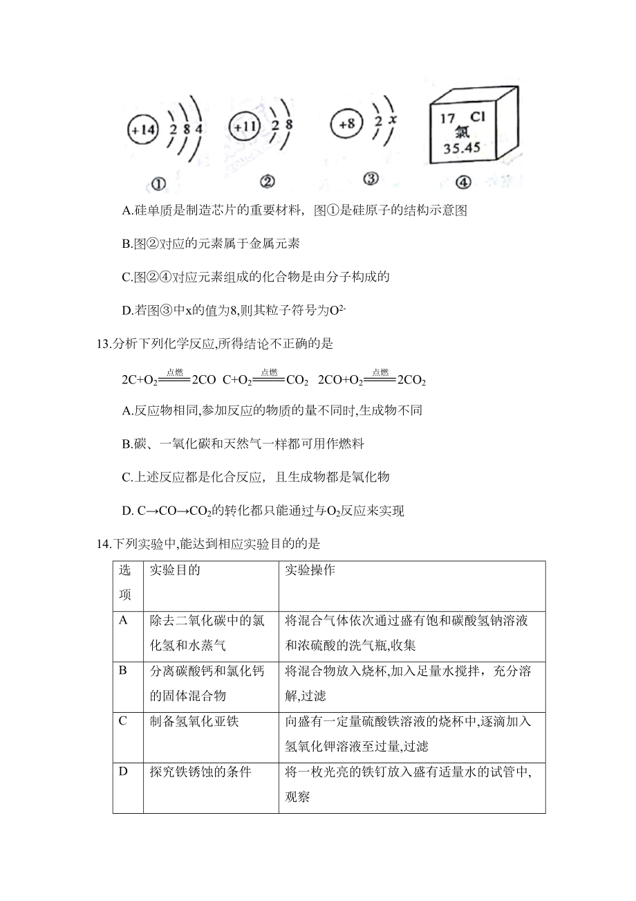 陕西省历年中考化学试题(DOC 7页).doc_第2页