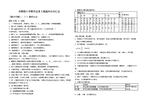 苏教版小学数学总复习基础知识点汇总(好用)(DOC 8页).doc