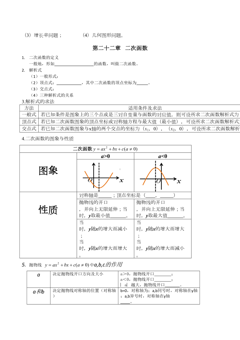 新人教版九年级上册数学期中复习资料(DOC 4页).doc_第2页