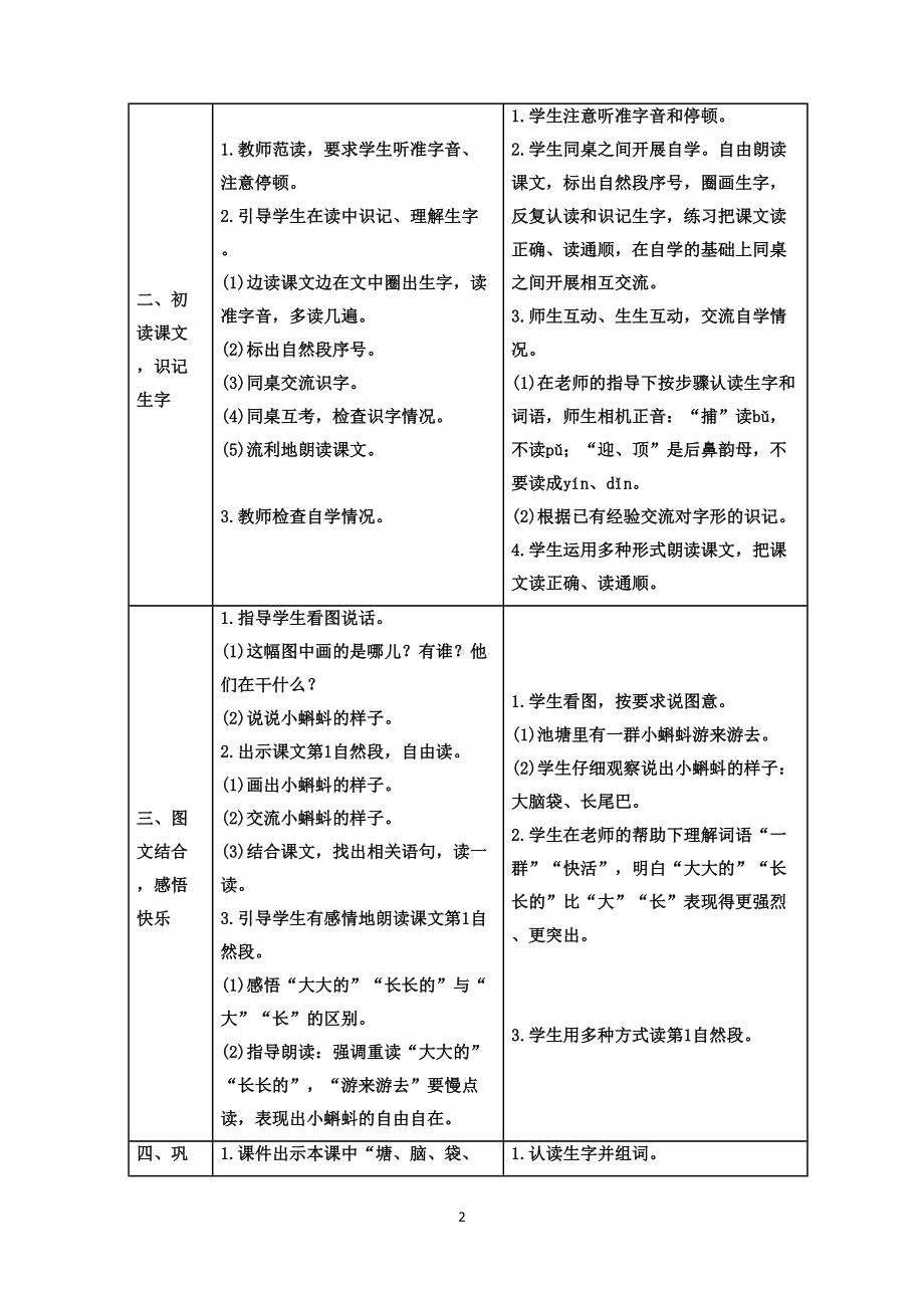 部编版语文二年级语文上册全册导学案(DOC 120页).doc_第2页