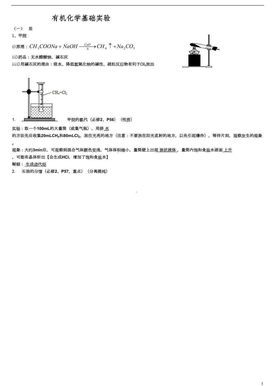 高中有机化学实验总结(简)(DOC 13页).doc_第1页