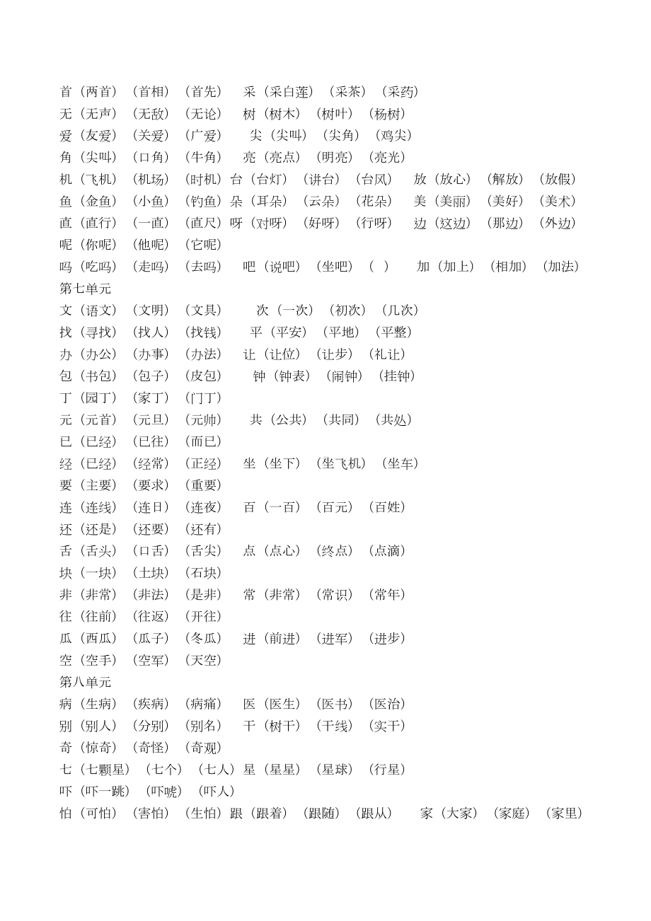 部编一年级语文下册专项复习(后附练习题)(DOC 19页).docx_第3页