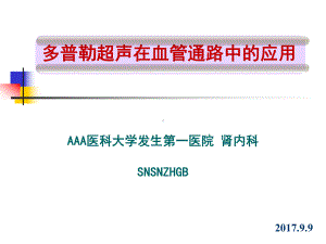 多普勒超声在血管通路中的应用-课件.ppt