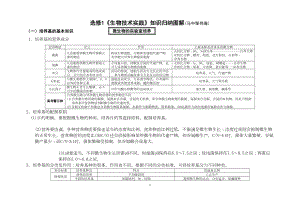 选修一-生物技术实践知识复习汇总(DOC 9页).doc