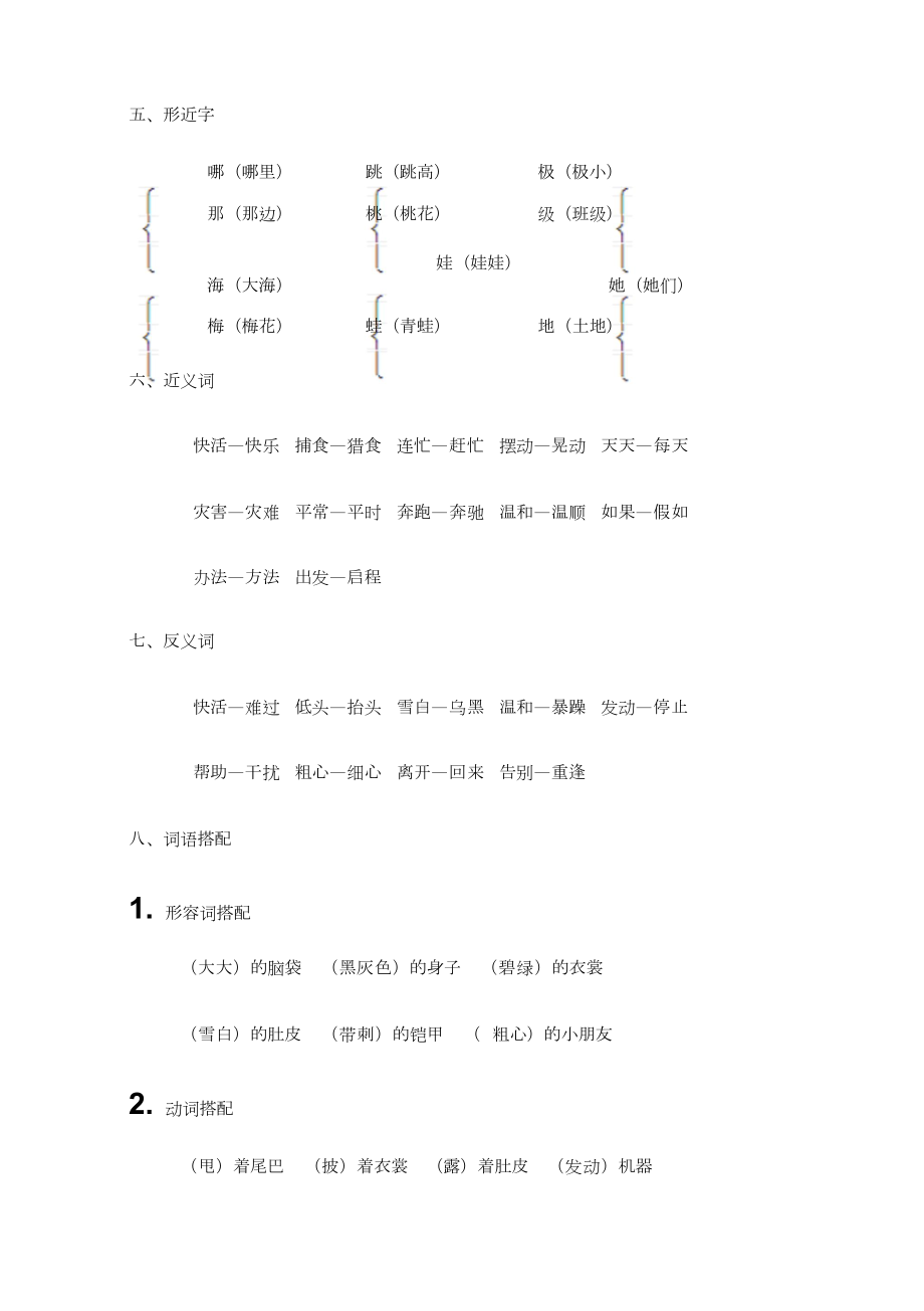 部编版二年级语文上册期末复习知识点汇总(DOC 38页).doc_第3页