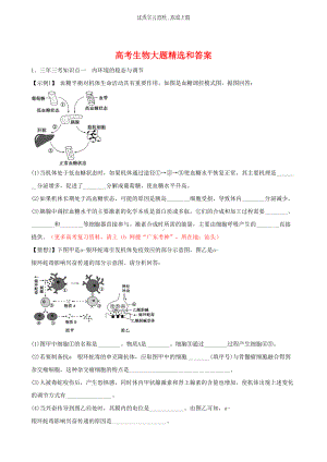 高考生物大题精选与答案(DOC 10页).doc