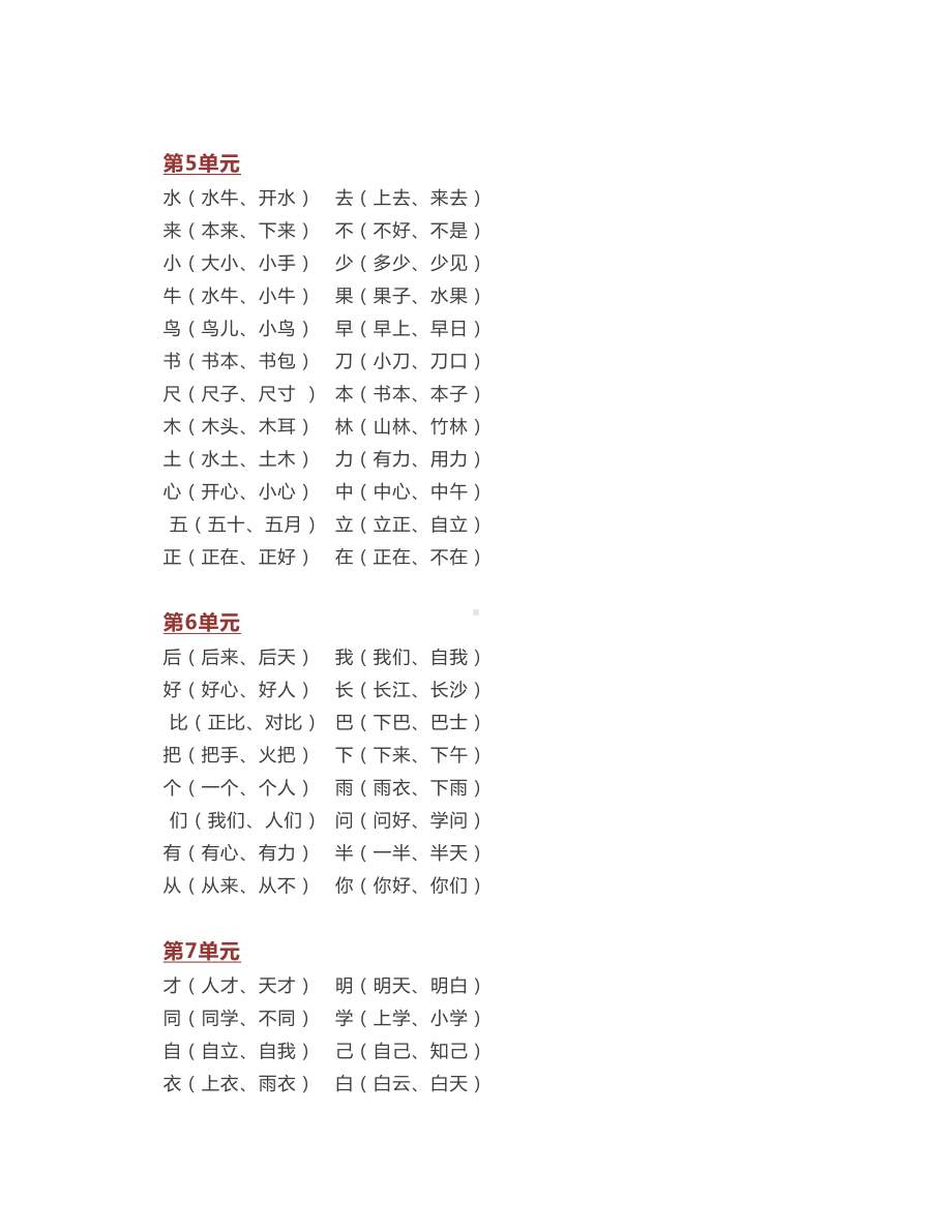 部编版小学一年级语文上册全部知识点汇总(DOC 11页).doc_第2页