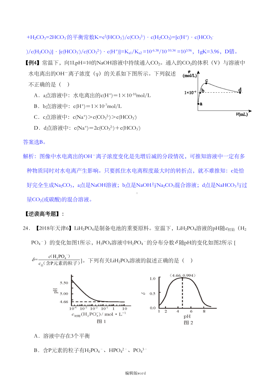 高考化学复习《有关水溶液中的离子平衡的图像题》易错点剖析与训练(DOC 11页).doc_第3页